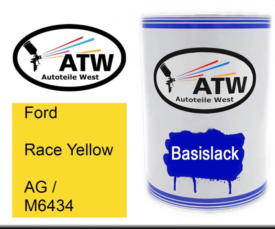 Ford, Race Yellow, AG / M6434: 500ml Lackdose, von ATW Autoteile West.